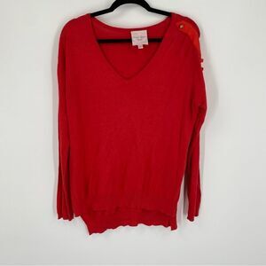 Romeo & Juliet Women’s V Neck Long Sleeve Thin Knit Top size M